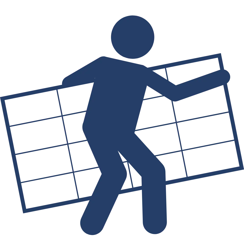 carrying solar panel icon